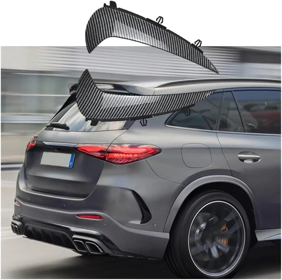 2pcs Rear Bumper Spoiler Side Canard Splitter Compatible for Mercedes Benz GLC Class X254 AMG Line GLC260 GLC300 2023(Carbon Fiber Black)