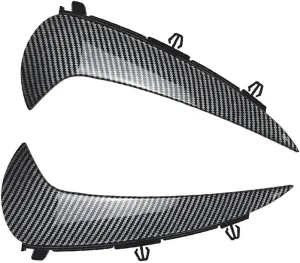 2pcs Rear Bumper Spoiler Side Canard Splitter Compatible for Mercedes Benz GLC Class X254 AMG Line GLC260 GLC300 2023(Carbon Fiber Black)