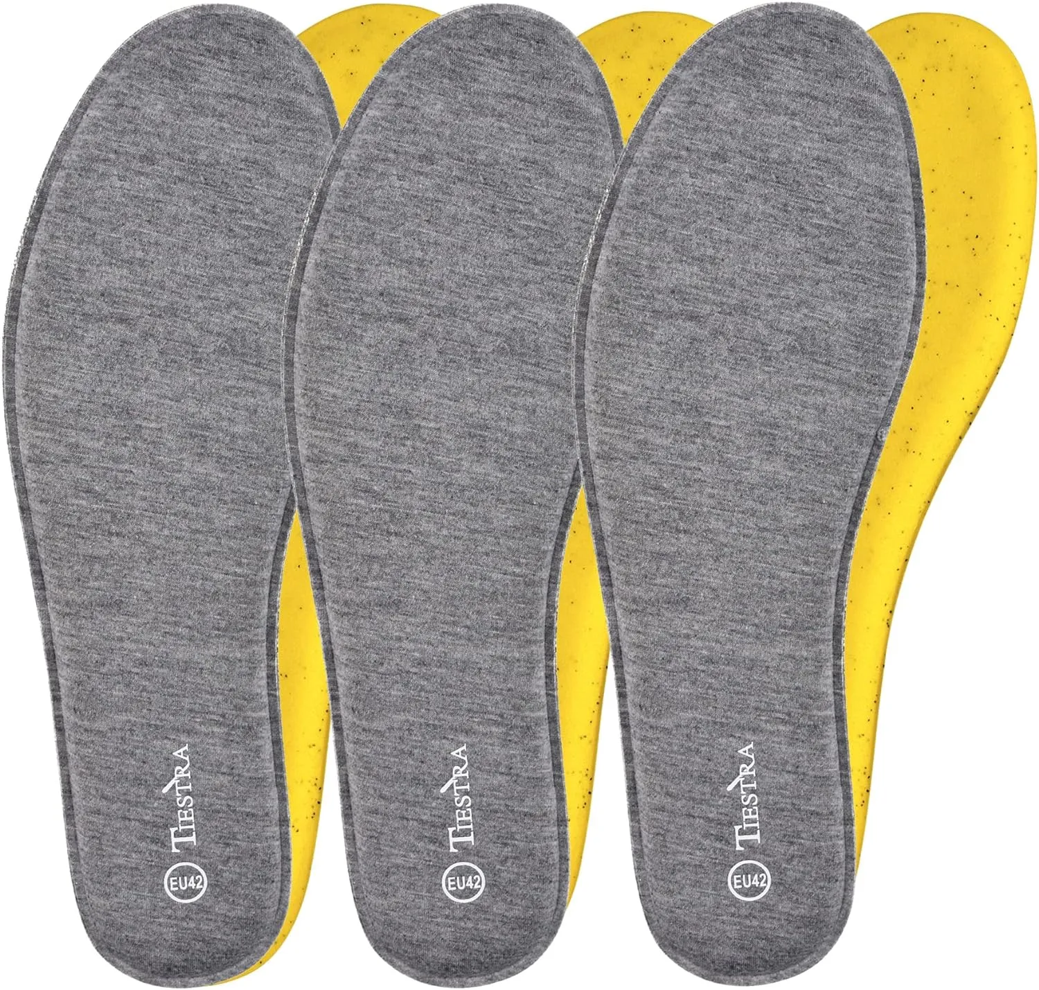3 Pair -Shoe Inserts for Mens Memory Foam Insoles,Replacement Insoles for Work Boots Running Shoes, Cushion Shock Absorbing for Foot Pain Relief, Comfort Breathable Inner Soles Grey 46EU,US13