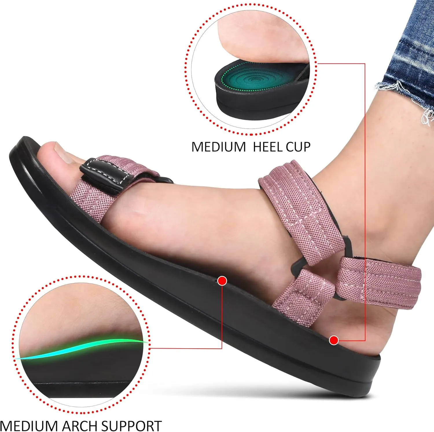 AEROTHOTIC Women's Hadal Arch Support Slingback Travel Essentials Sandals