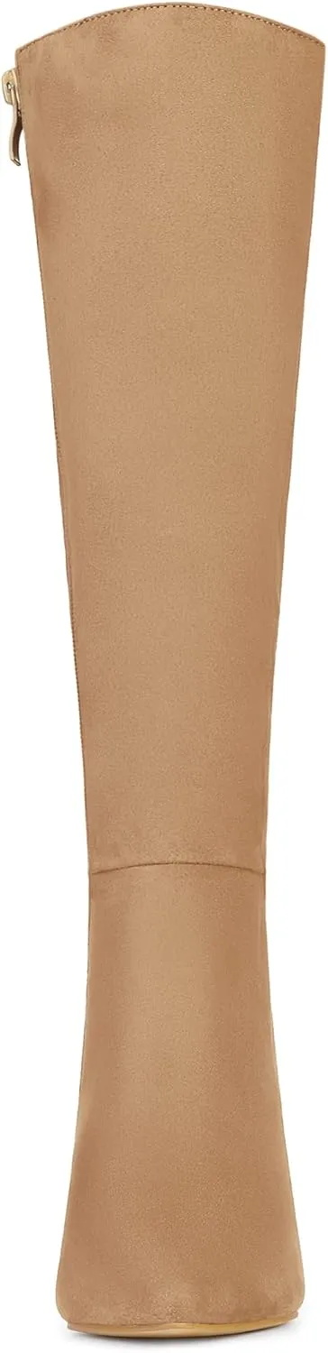 Allegra K Women's Pointed Toe Stiletto Heels Knee High Boots