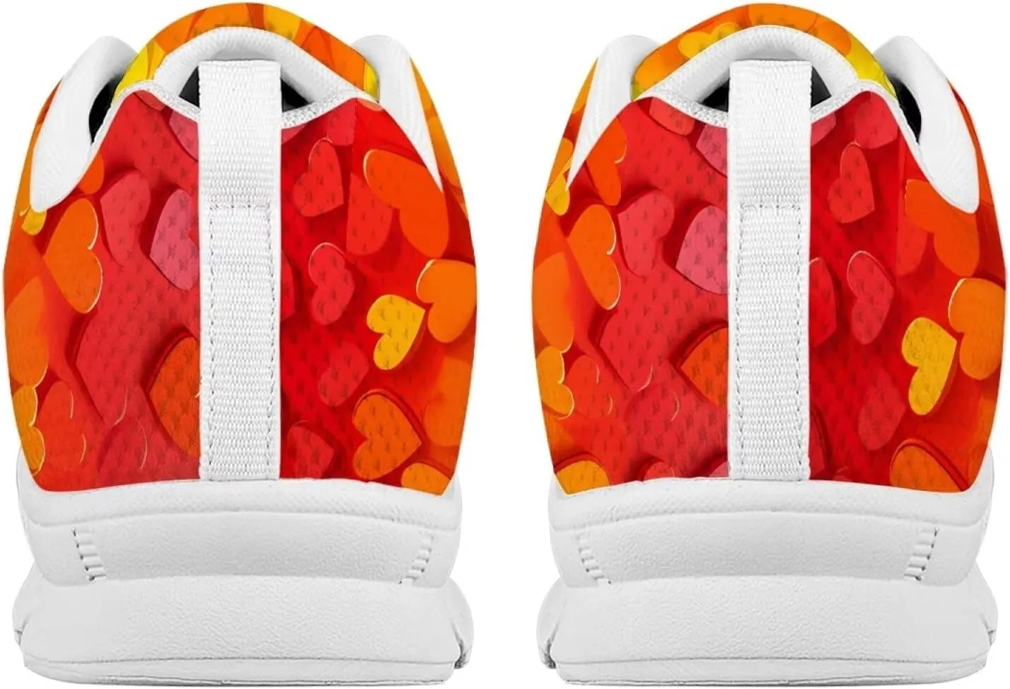 AmzPrint Colorful Walking Shoes White Sole LGBT Flag Rainbow Flag Pride Flag Print Shoes for Women Fashion Casual Sneakers