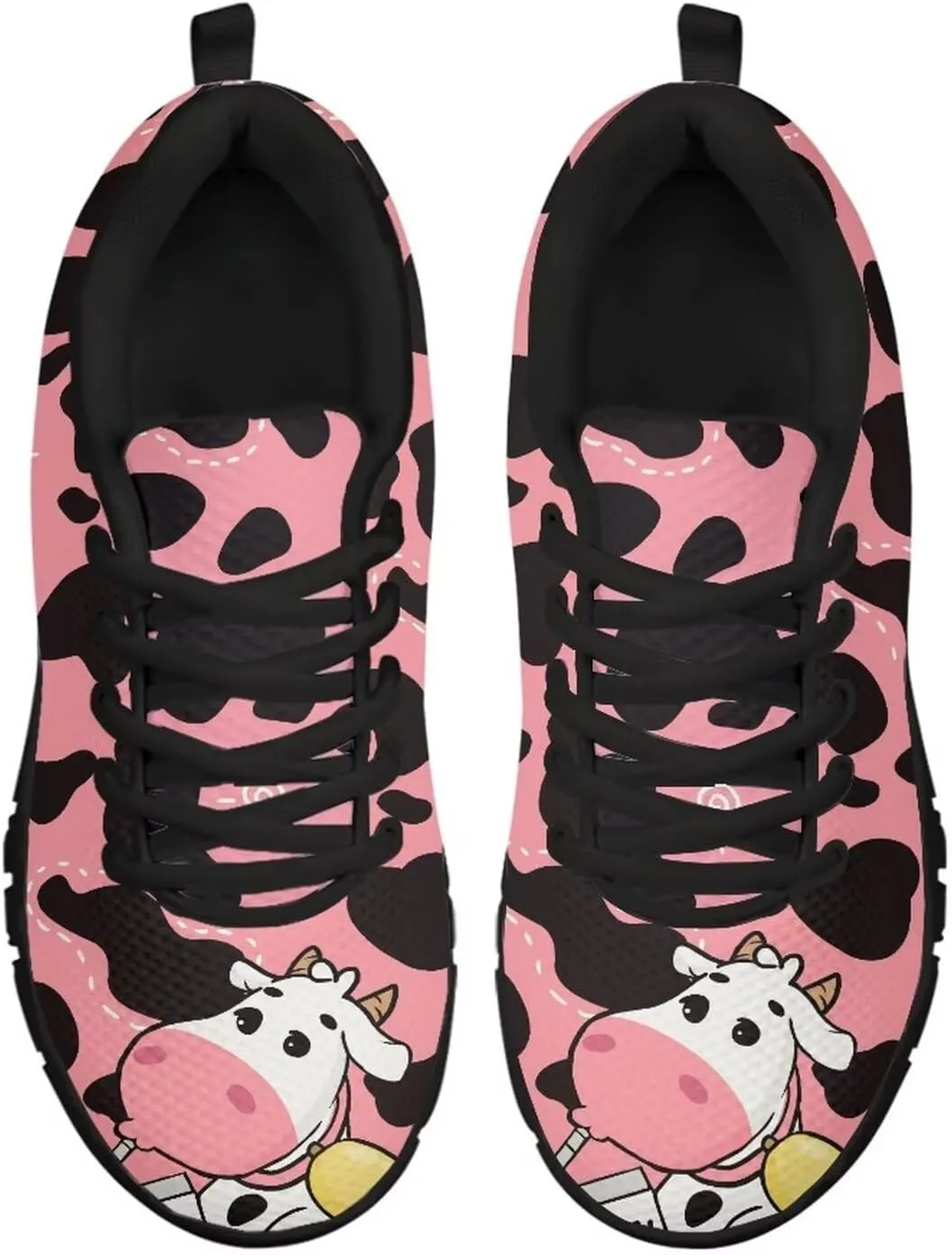 AmzPrint Women's Athletic Walking Shoes Illustraction Print Colorful Running Shoes for Women Casual Mesh Sneakers