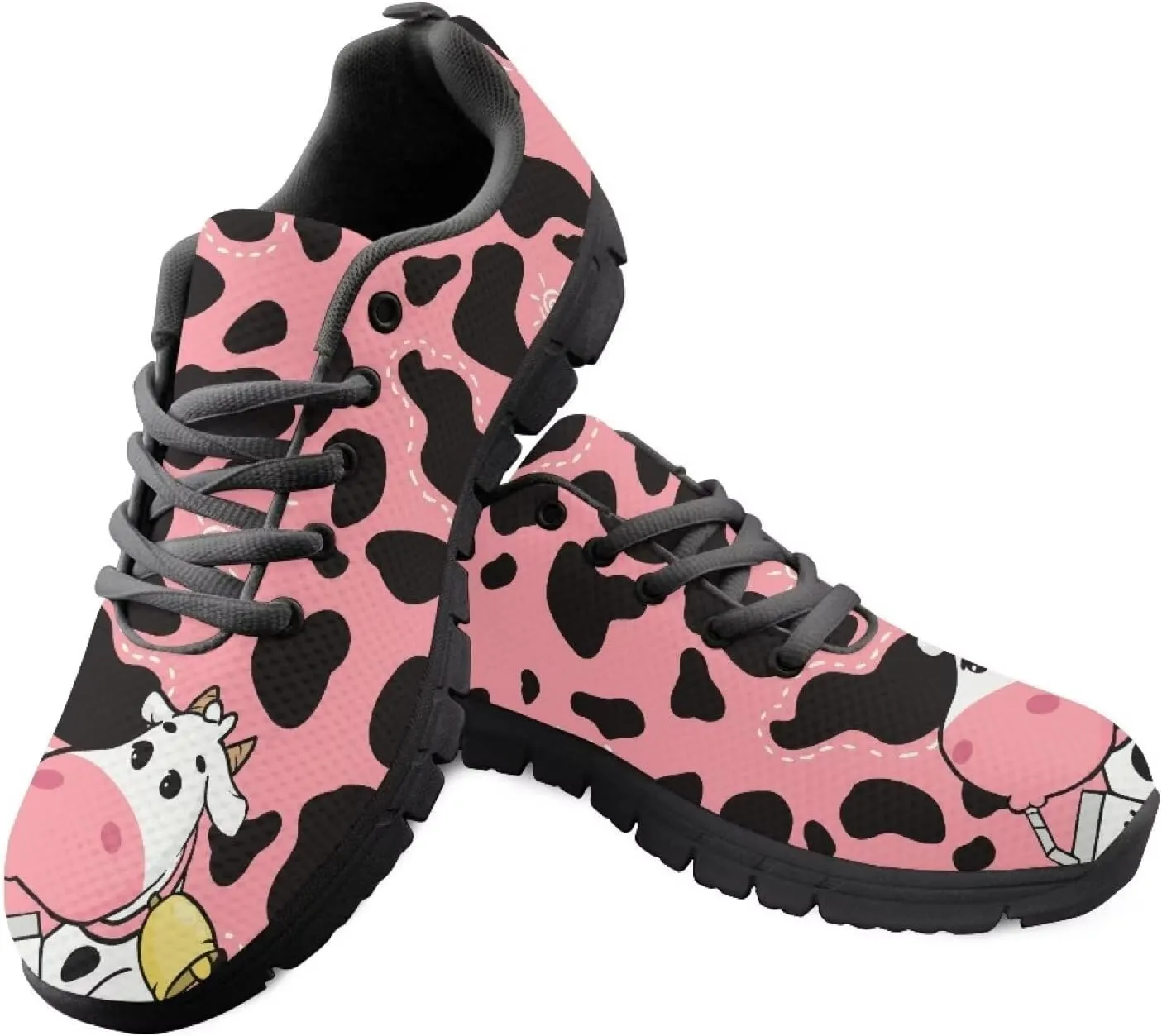 AmzPrint Women's Athletic Walking Shoes Illustraction Print Colorful Running Shoes for Women Casual Mesh Sneakers