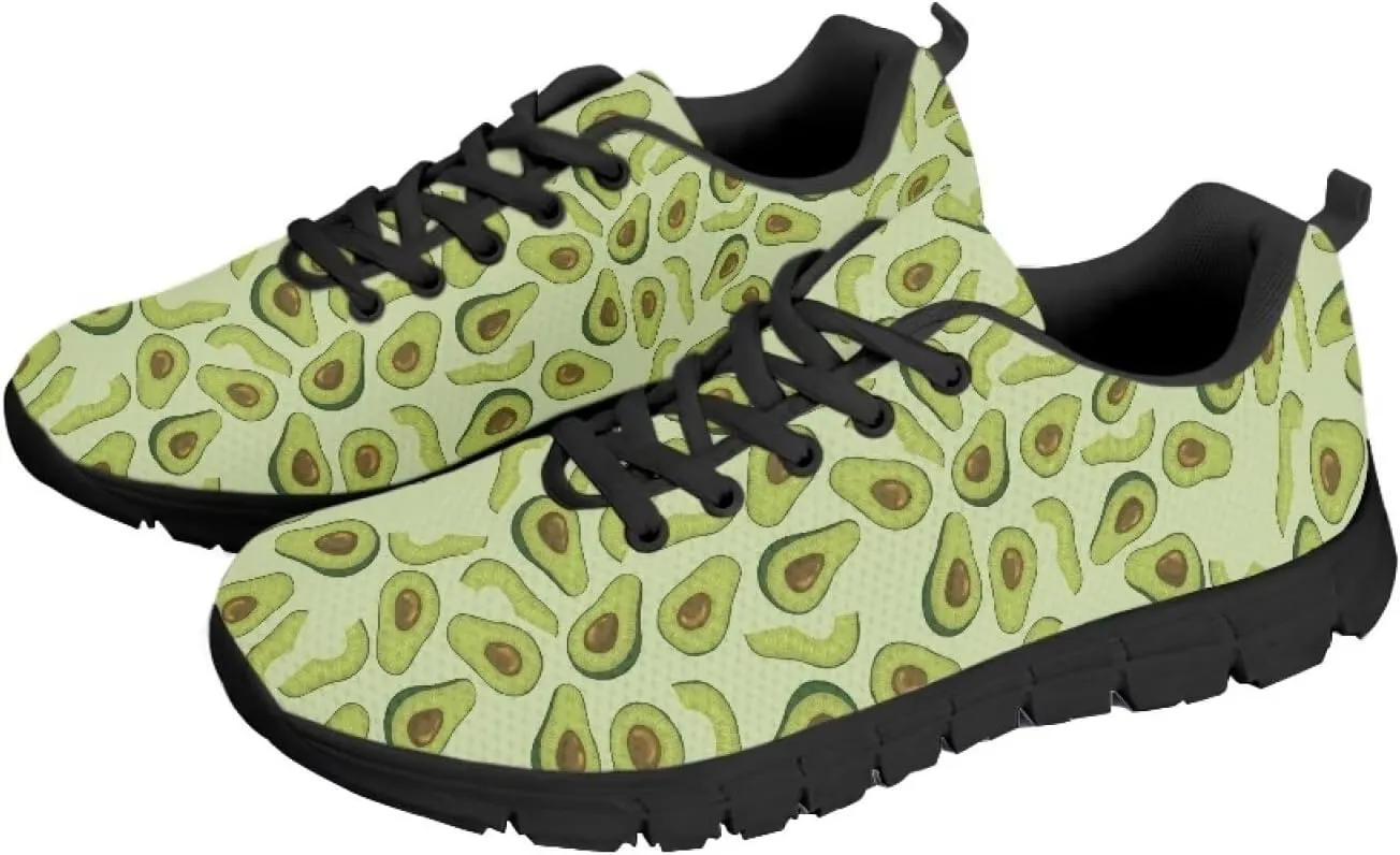 AmzPrint Women's Athletic Walking Shoes Illustraction Print Colorful Running Shoes for Women Casual Mesh Sneakers