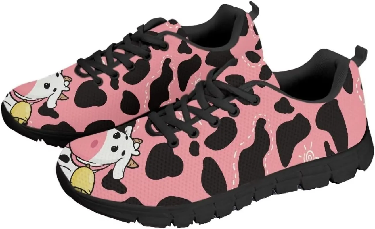 AmzPrint Women's Athletic Walking Shoes Illustraction Print Colorful Running Shoes for Women Casual Mesh Sneakers