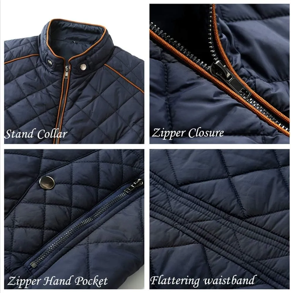 Anienaya Women's Lightweight Quilted Jacket Stand Collar Zip Warm Winter Coat Outwear w 2 Pockets