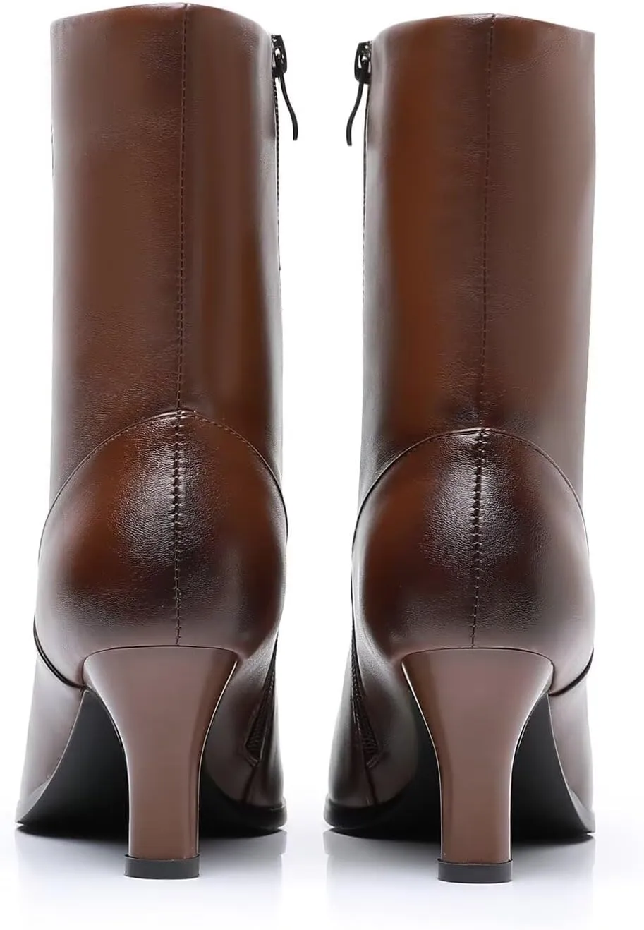 Ankle Boots for Women Pointd Toe Leather Stiletto Heel Booties Shoes