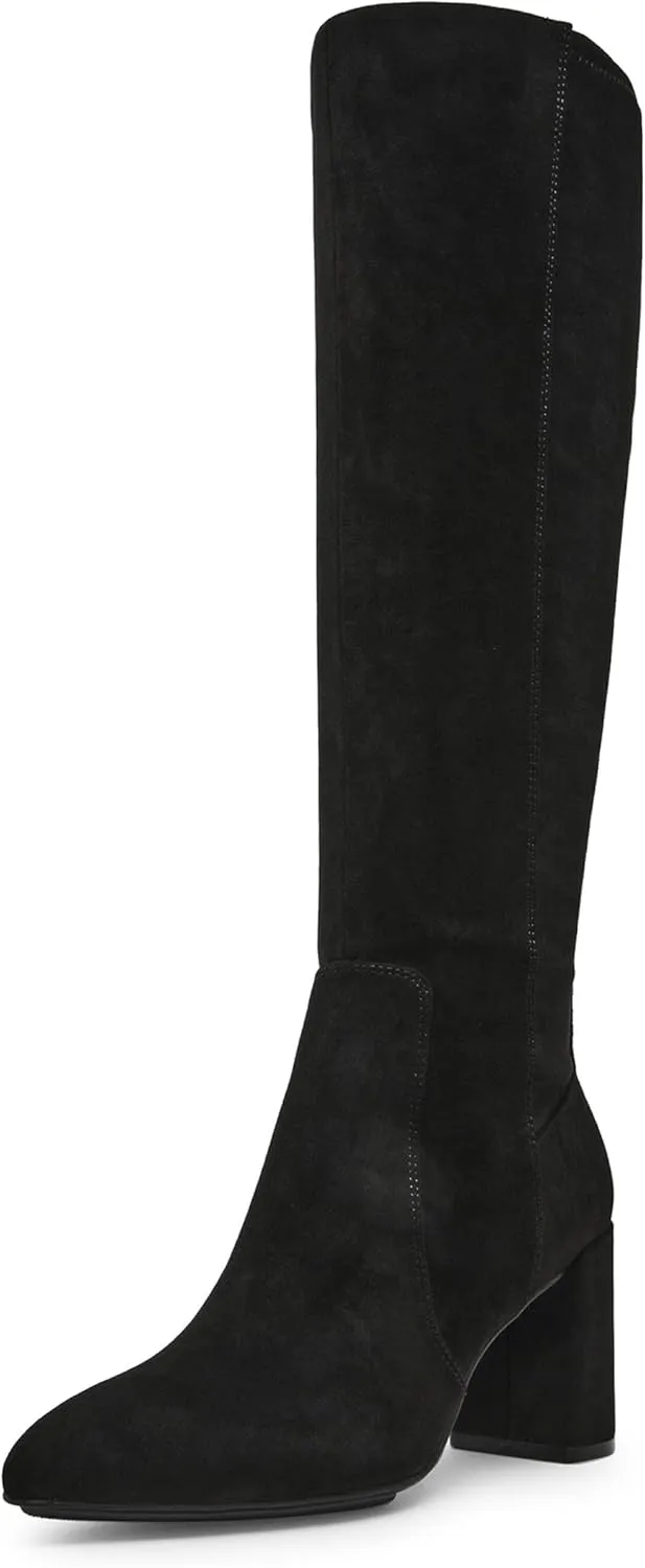 Anne Klein Womens Barnard Zip Up Slip On Knee-High Boots