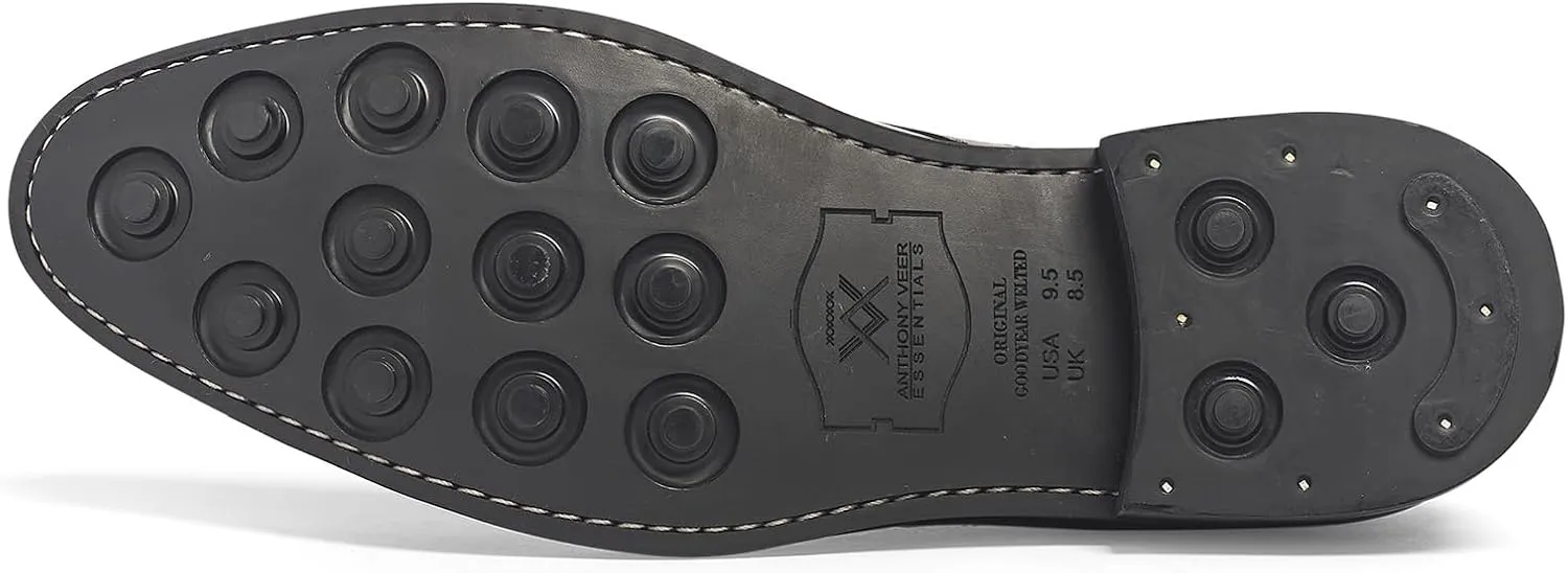 Anthony Veer Wilson Chukka Boots for Men | Pull-up Dress Boot | Goodyear Welt Construction | Durable Rubber Outsole & Cushioned Footbed | Full Grain Calfskin Leather/Suede Upper