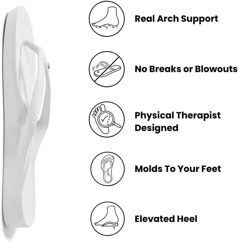 Archies Arch Support Flip Flops for Men & Women – Orthotic Sandals for Plantar Fasciitis Relief – Lightweight, Cushioning, Shock-Absorbing Thong Sandals for Walking, Foot Pain & All-Day Comfort