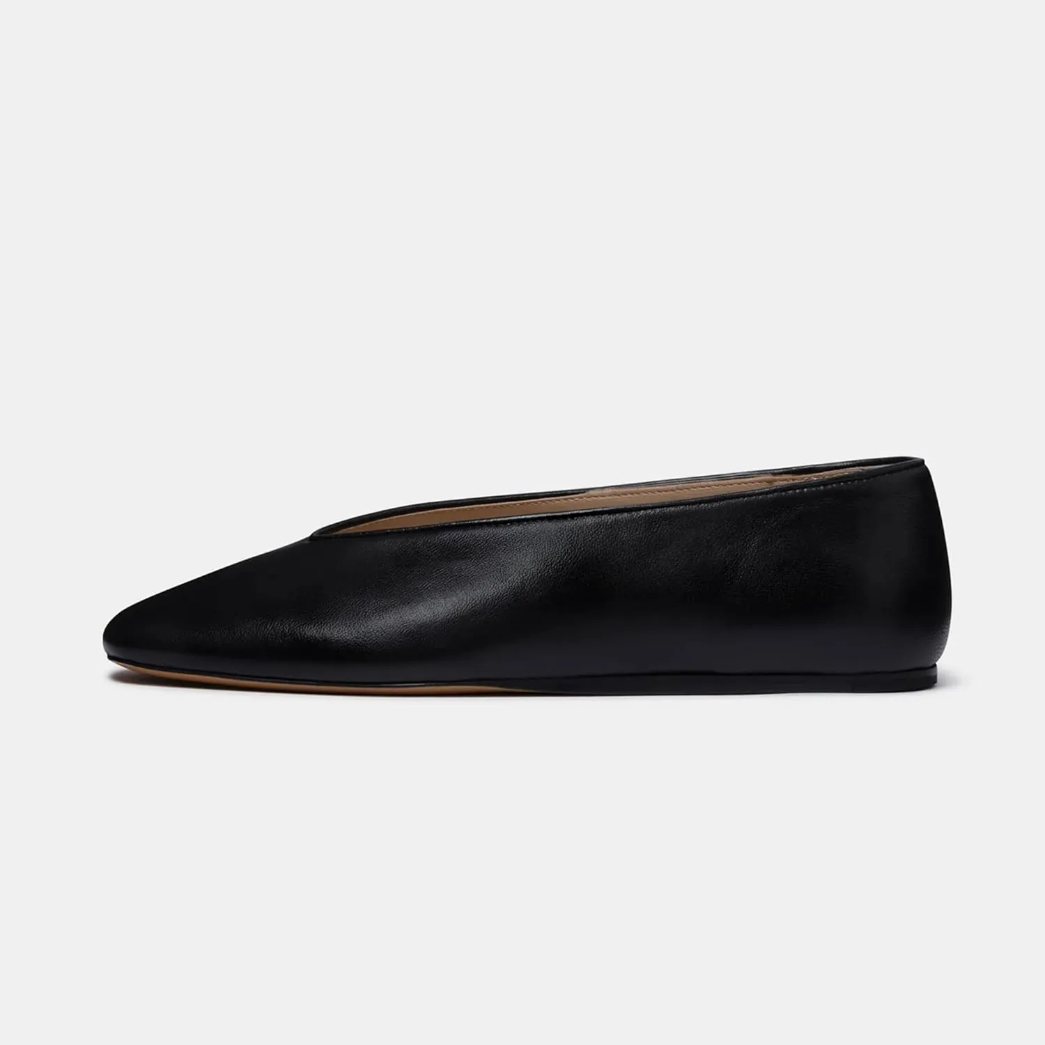 Arqa Women's Round Toe Studded Leather Slippers Comfortable Casual Soft Slip On Suede Leather Ballet Flats Dressy Simple Ballerina Walking Low Heel Shoes