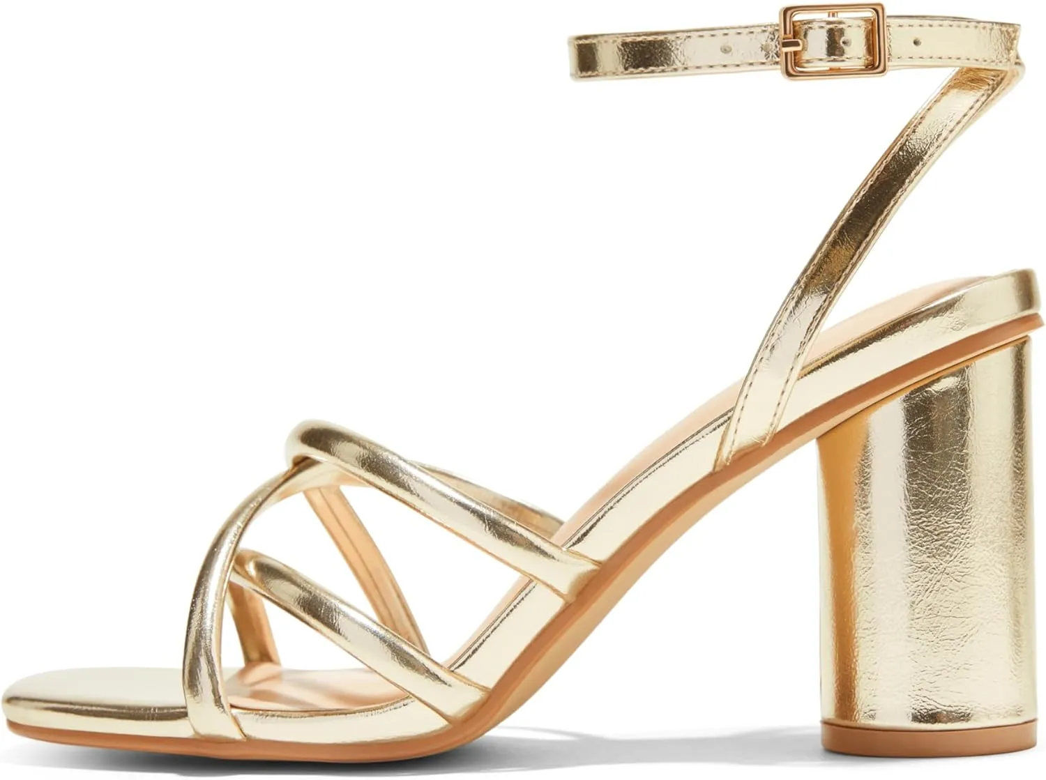 Arromic Women's Heeled Sandals - Chunky Block Heels, Strappy Square Open Toe Ankle Strap Dressy Party Wedding Prom Sandals for Women