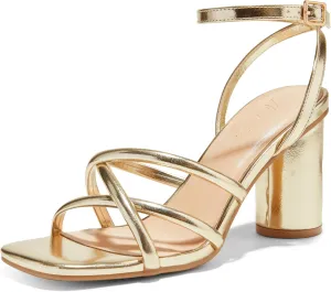 Arromic Women's Heeled Sandals - Chunky Block Heels, Strappy Square Open Toe Ankle Strap Dressy Party Wedding Prom Sandals for Women