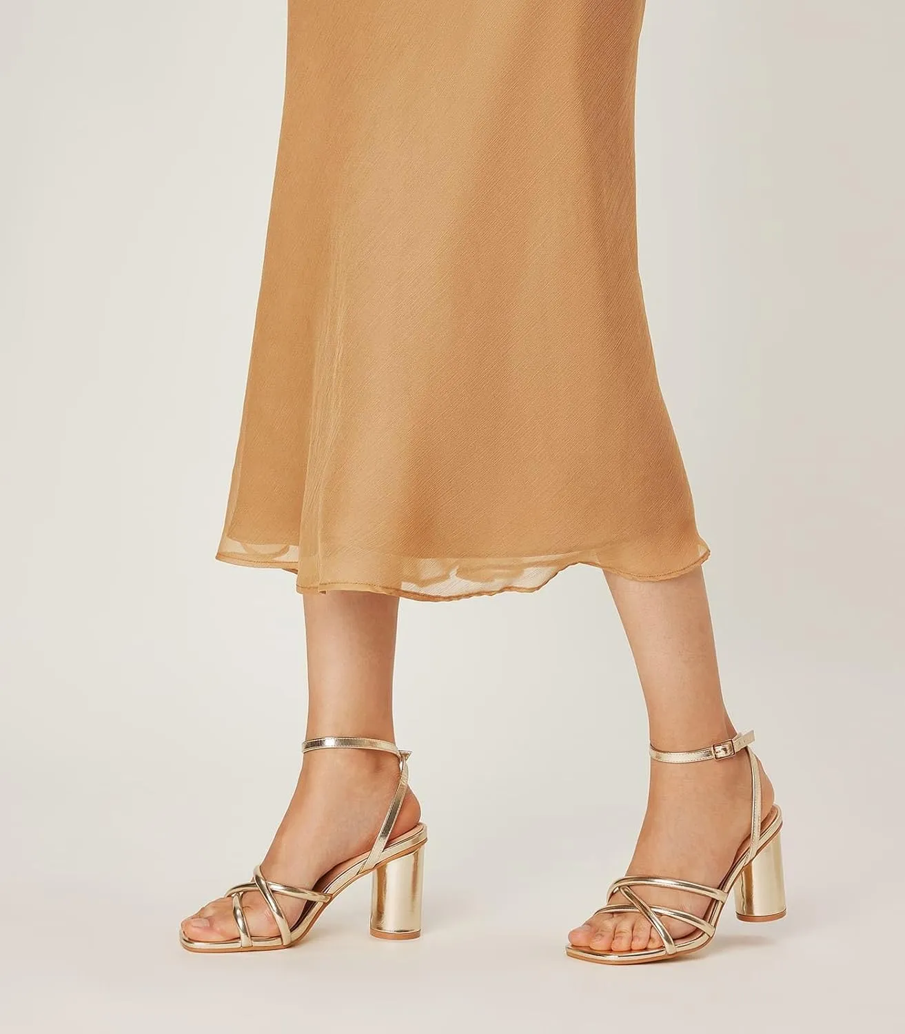 Arromic Women's Heeled Sandals - Chunky Block Heels, Strappy Square Open Toe Ankle Strap Dressy Party Wedding Prom Sandals for Women