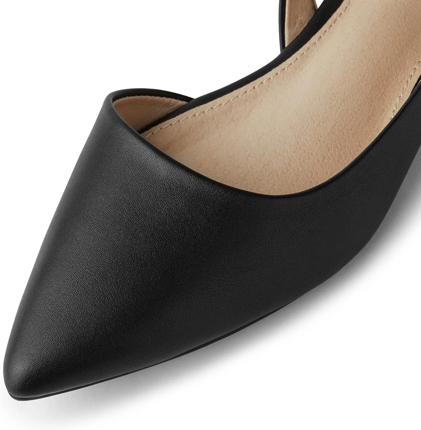 Arromic Women's Slingback Flats Shoes Pointed Toe Two-Way Wear Adjustable Ankle Strap Slip on Shoes