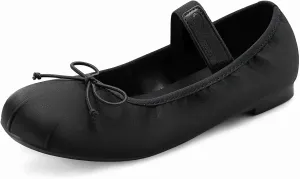 Athlefit Ballet Flats Shoes for Women Mary Jane Flats Bow Dressy Comfortable Round Toe Slip On Ballerina Flat Shoes