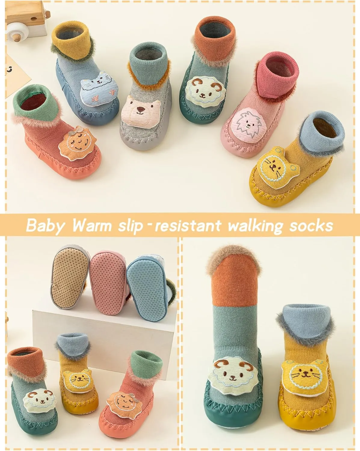 Baby Shoes Infant Socks Shoes Kids Toddler First Walking Slipper Sneakers