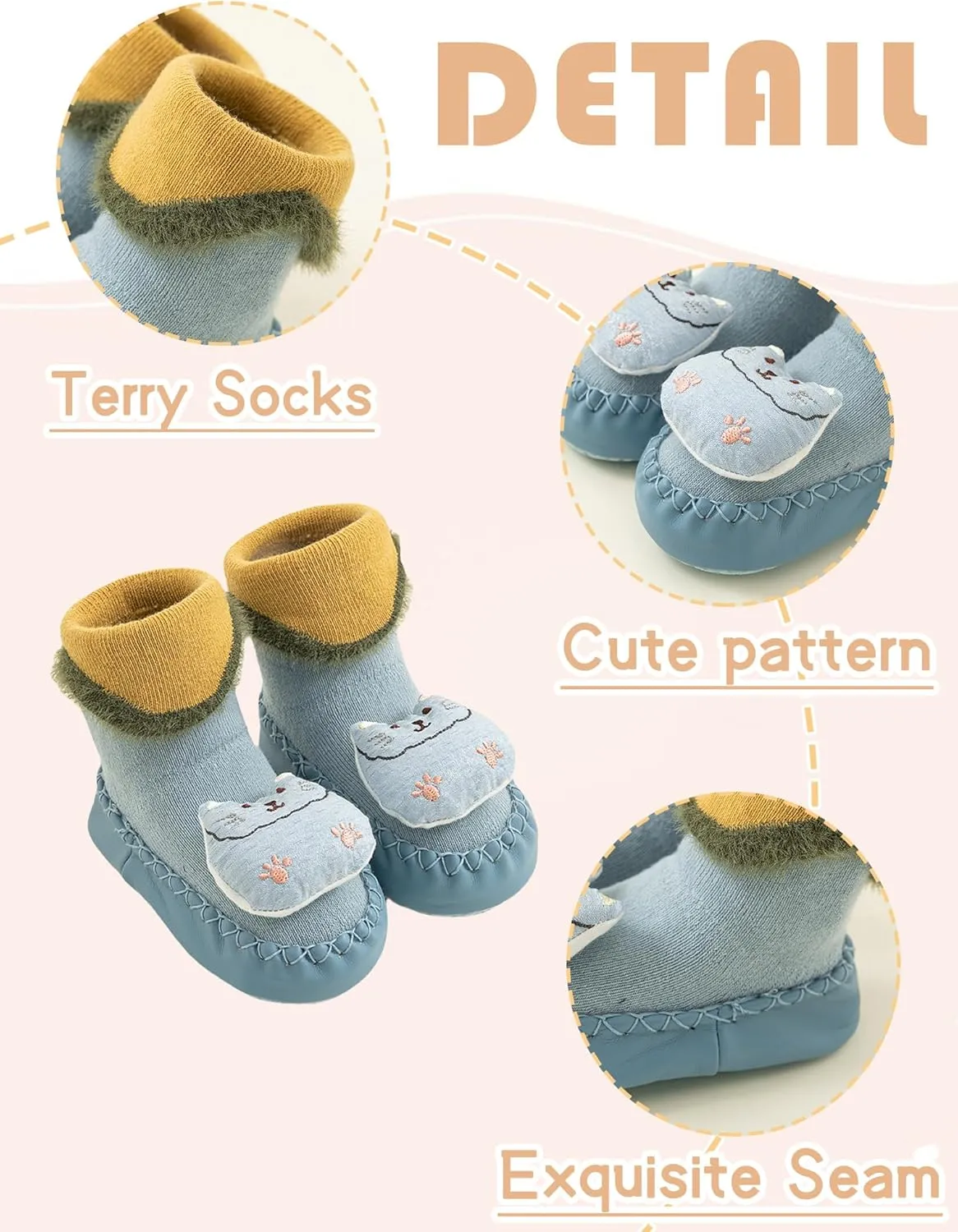 Baby Shoes Infant Socks Shoes Kids Toddler First Walking Slipper Sneakers