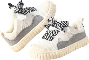 Baby Shoes with Bow Toddler Baby Girl’s Slip on Platform Sneaker Shoes Fashion Low-Top Tennis Sneakers
