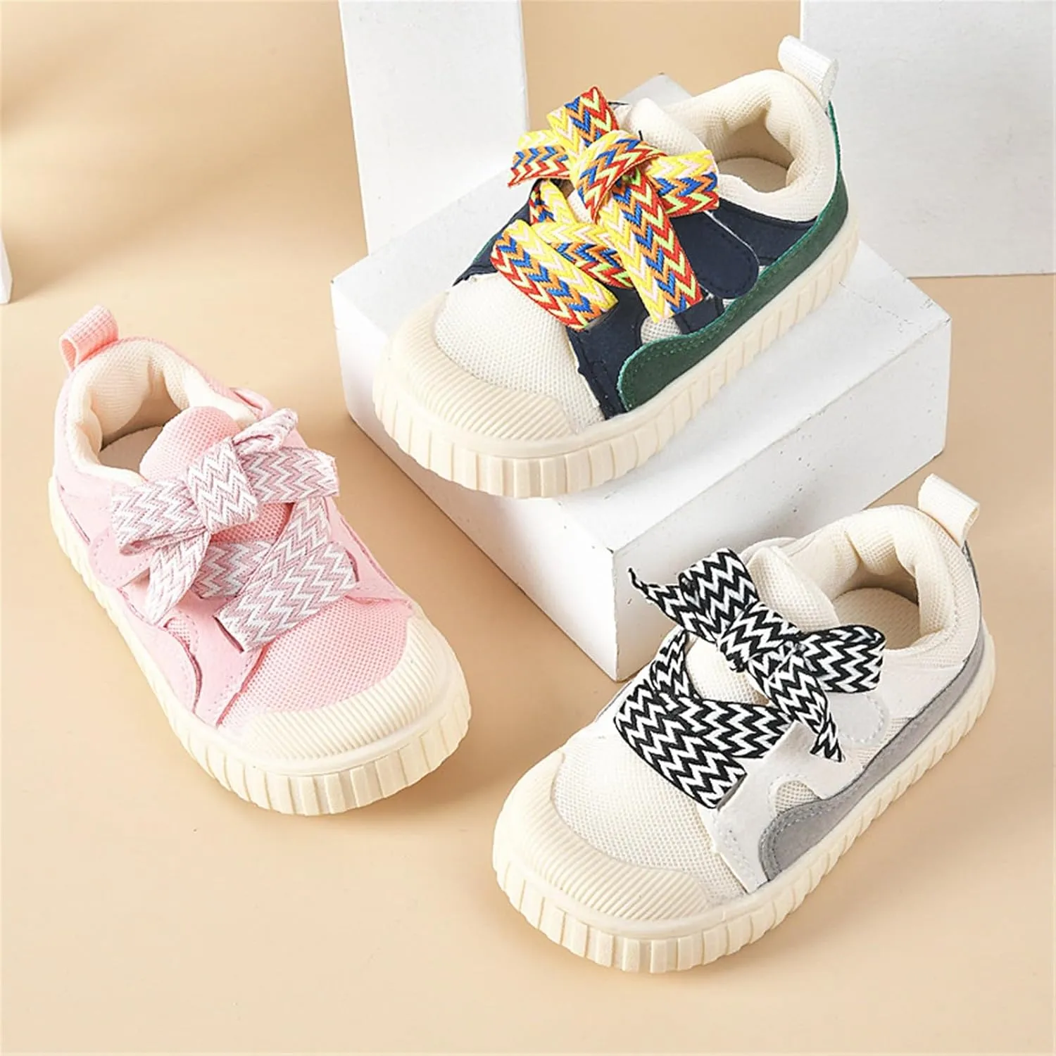 Baby Shoes with Bow Toddler Baby Girl’s Slip on Platform Sneaker Shoes Fashion Low-Top Tennis Sneakers
