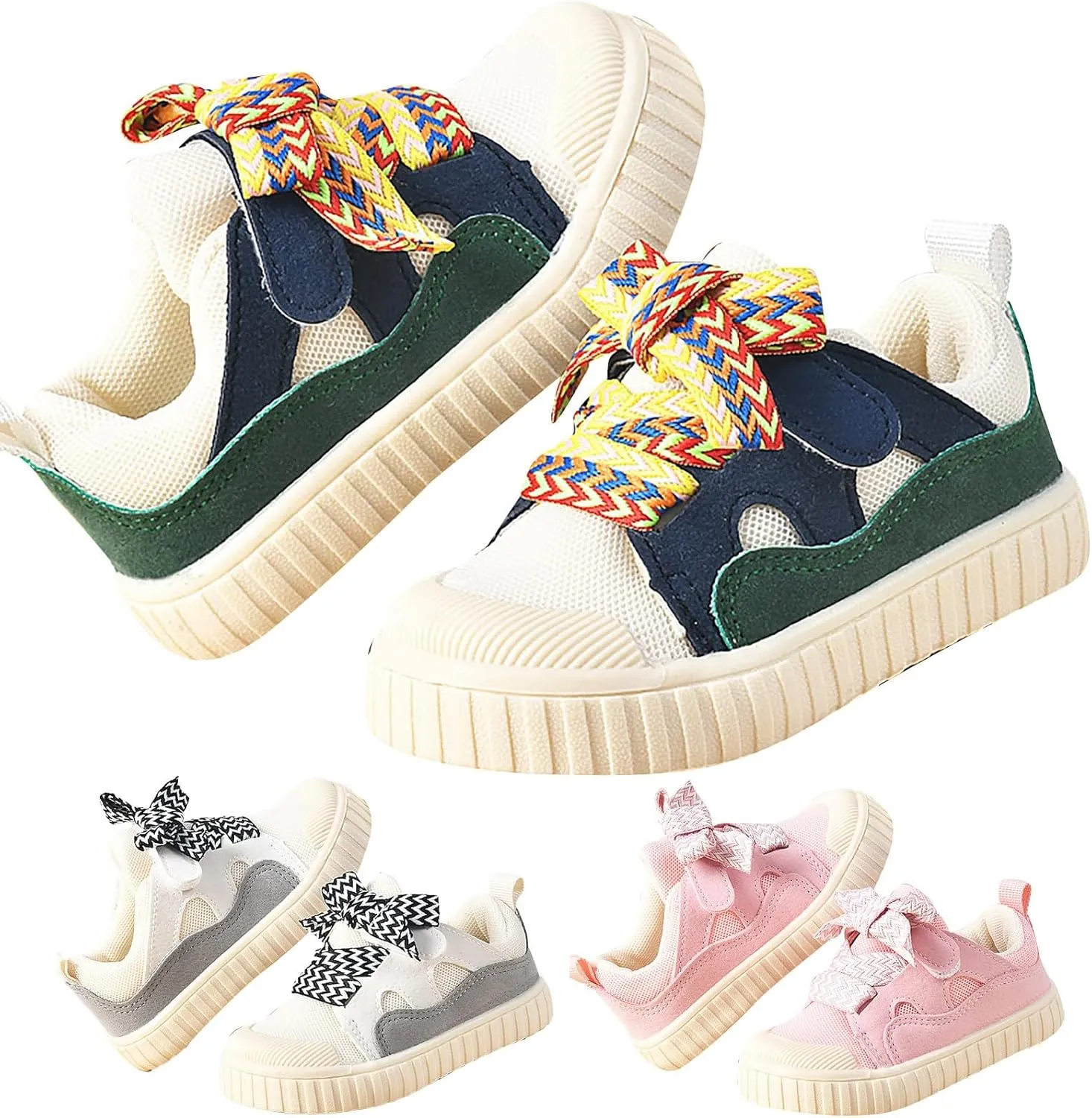 Baby Shoes with Bow Toddler Baby Girl’s Slip on Platform Sneaker Shoes Fashion Low-Top Tennis Sneakers