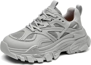 BEAU TODAY Chunky Sneakers for Women, Fashion Platform Sneakers Dad Shoes for Women, Casual Lace-up Walking Shoes