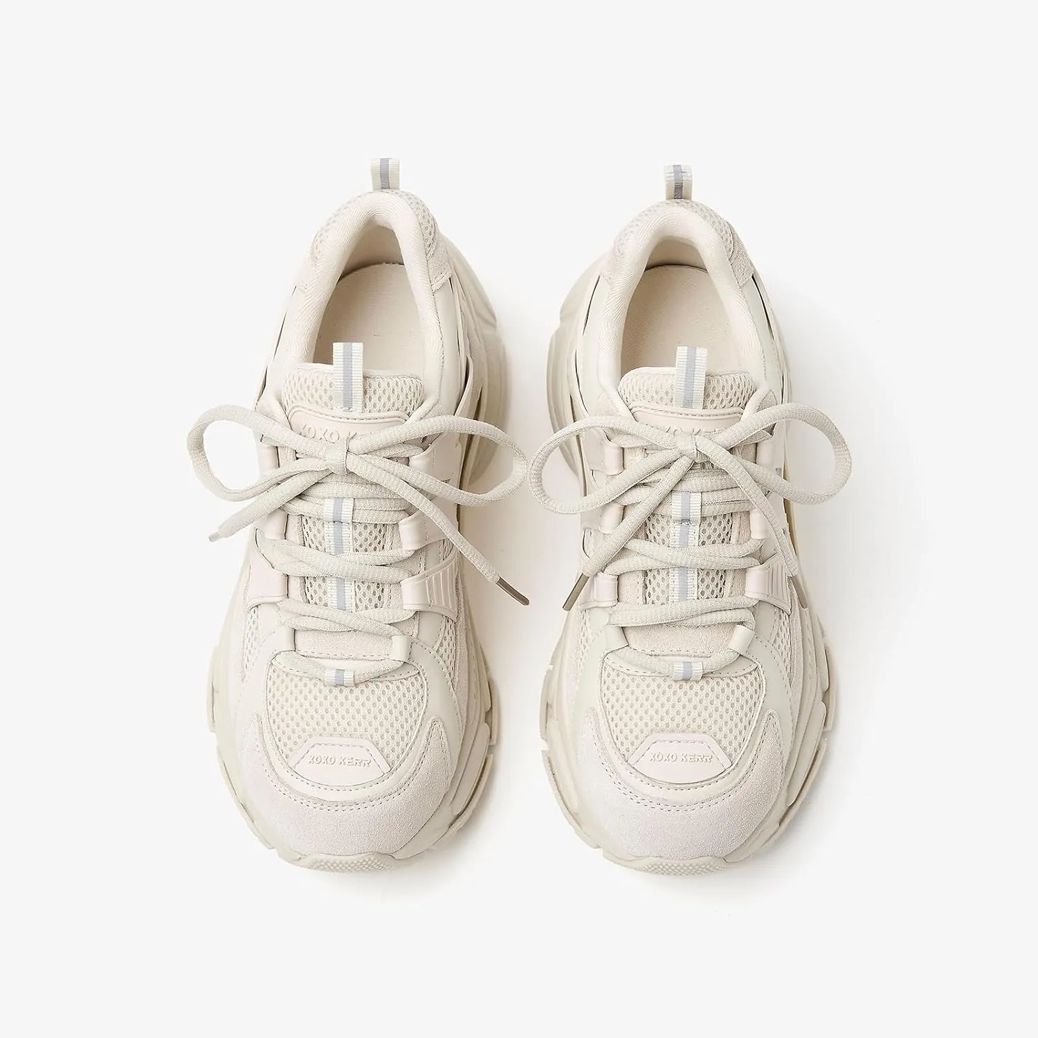 BEAU TODAY Chunky Sneakers for Women, Fashion Platform Sneakers Dad Shoes for Women, Casual Lace-up Walking Shoes
