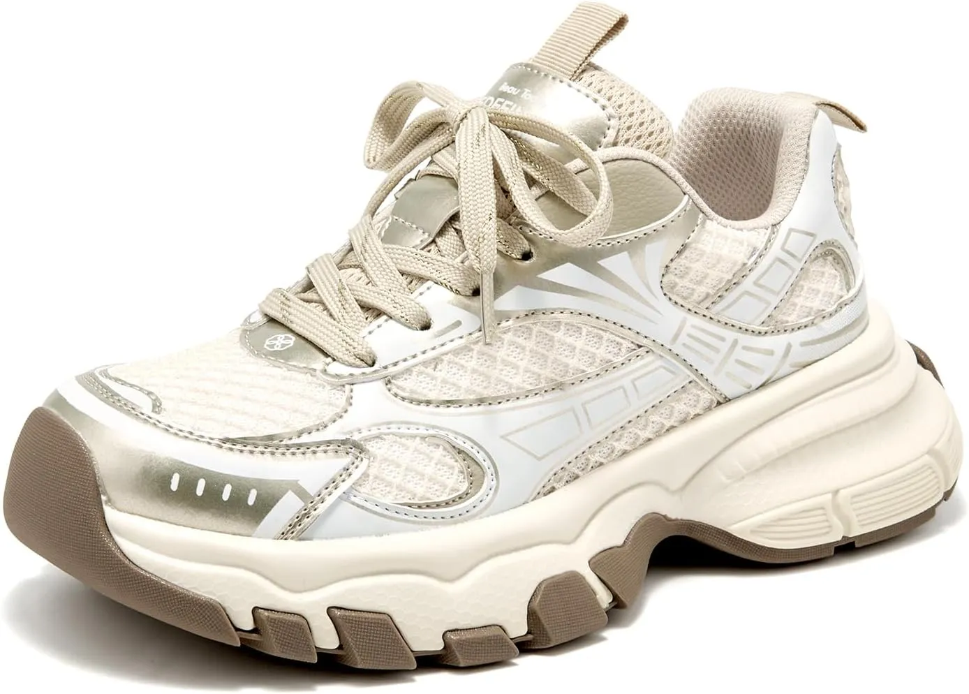 BEAU TODAY Walking Sneakers for Women Fashion Walking Shoes Chunky Platform Sneakers for Women Comfortable Lightweight Running Tennis Shoes Casual Athletic Gym Workout Shoes