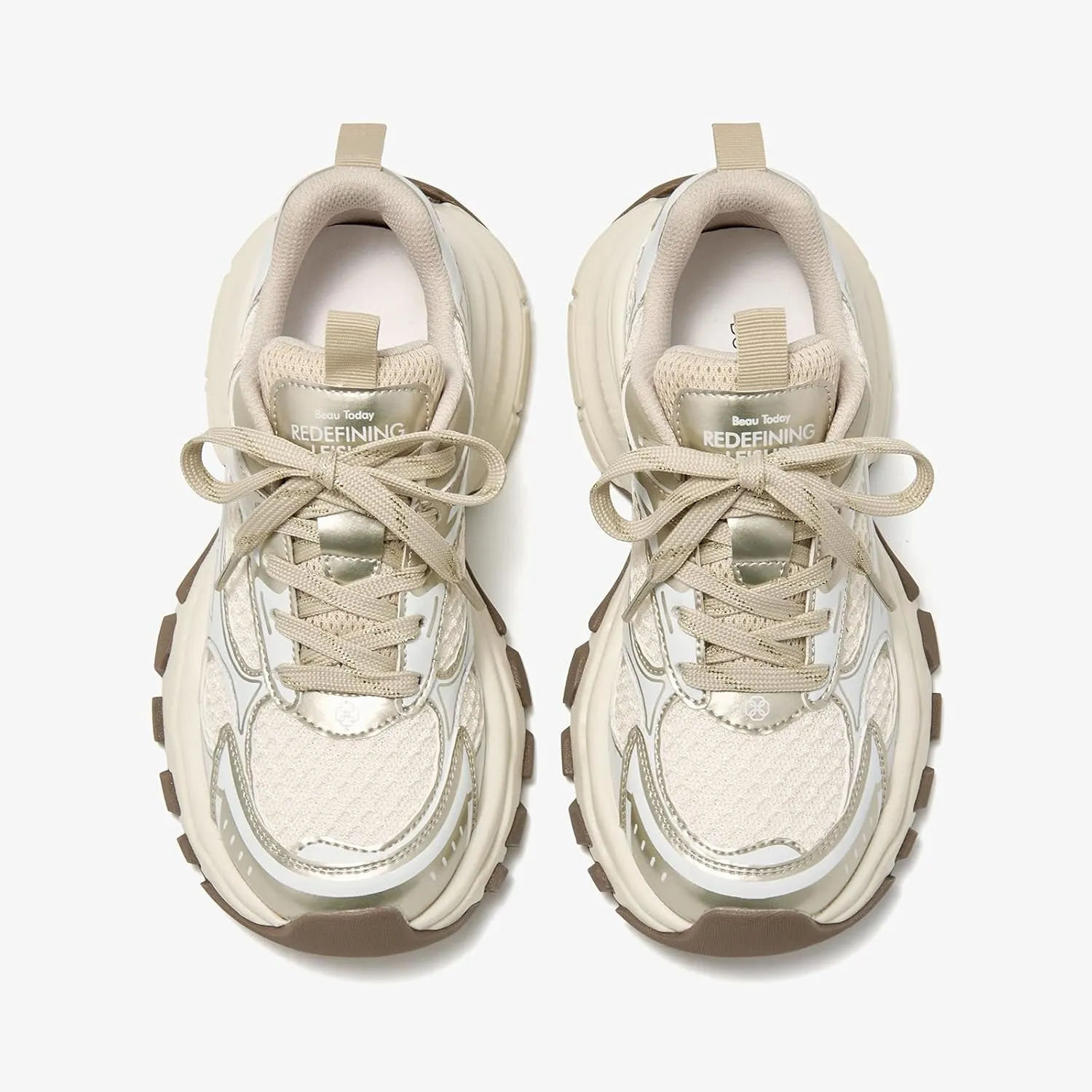 BEAU TODAY Walking Sneakers for Women Fashion Walking Shoes Chunky Platform Sneakers for Women Comfortable Lightweight Running Tennis Shoes Casual Athletic Gym Workout Shoes