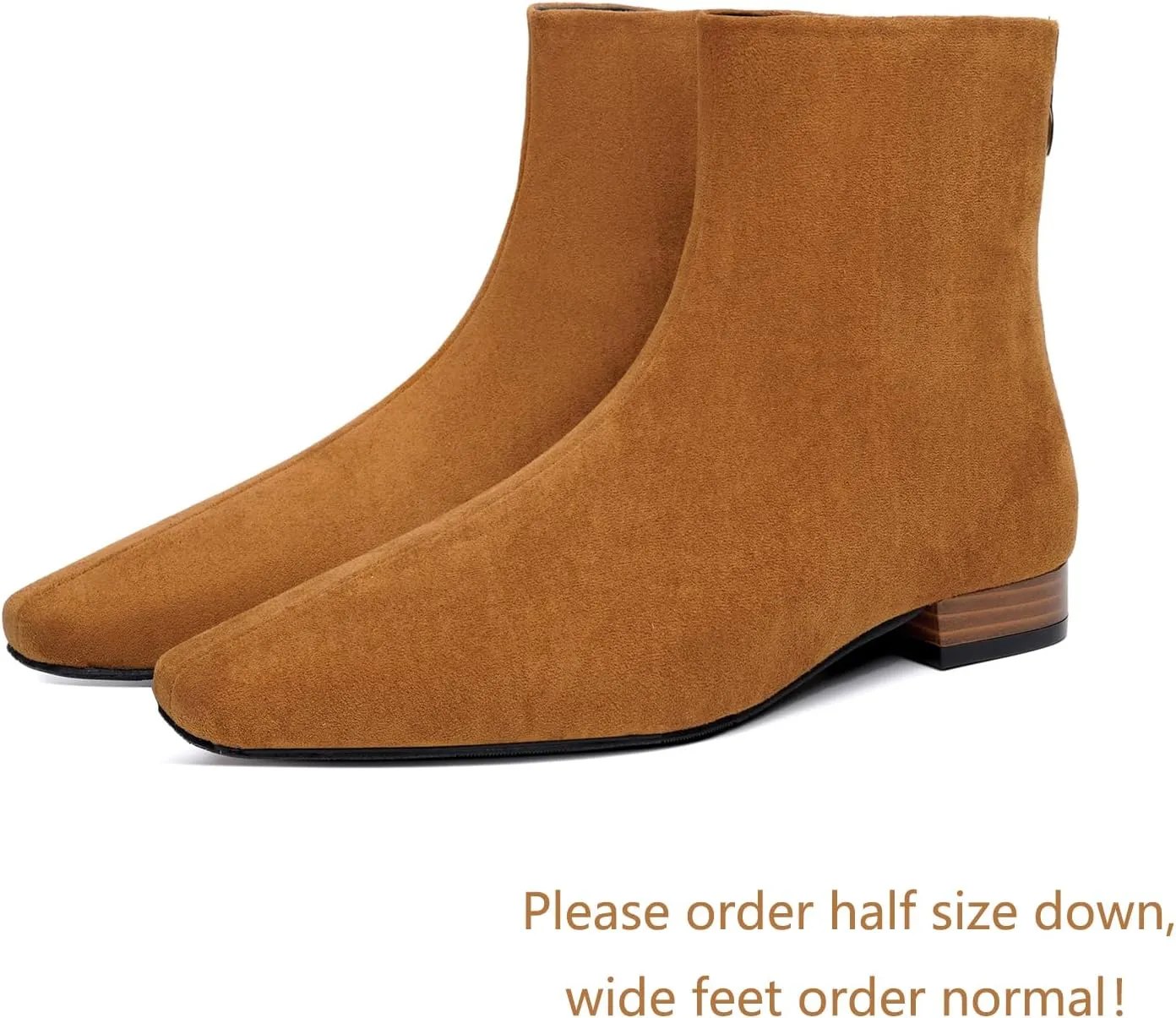 Beauty Cry Women's Booties Low Heel Square Toe Ankle Boots