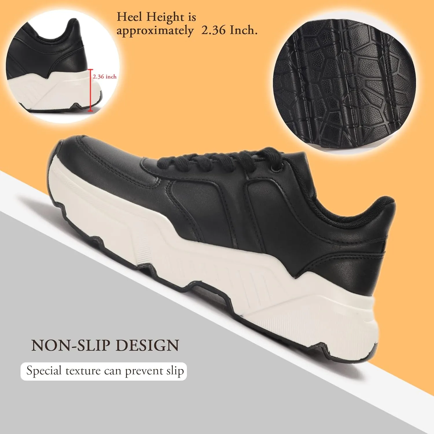 BELOS Women's Platform Chunky Sneakers Fashion Dad Sneakers Casual Lace Up Comfortable Lightweigt Walking Shoes