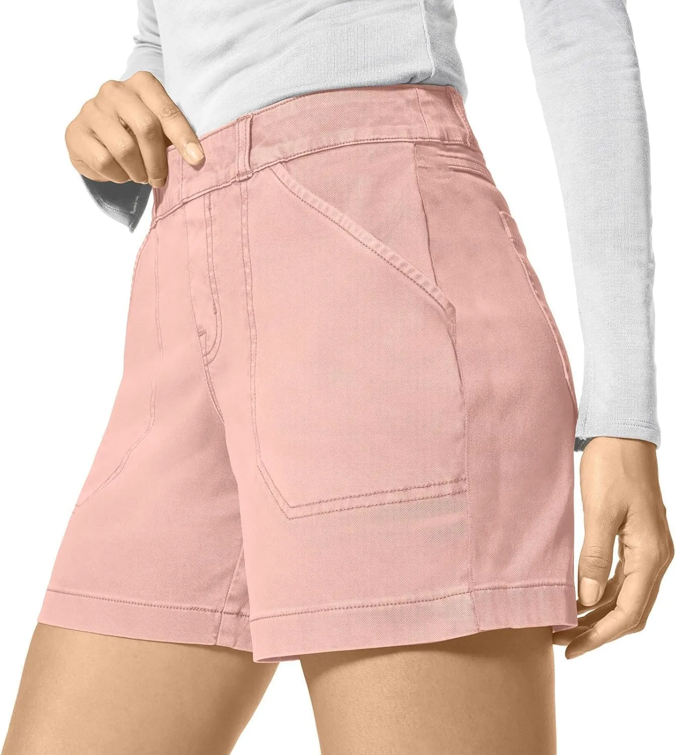 Bermuda Shorts for Women Trendy 2025 Casual Summer High Waisted Chino Shorts Straight Leg Hiking Vacation Outfits
