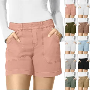 Bermuda Shorts for Women Trendy 2025 Casual Summer High Waisted Chino Shorts Straight Leg Hiking Vacation Outfits