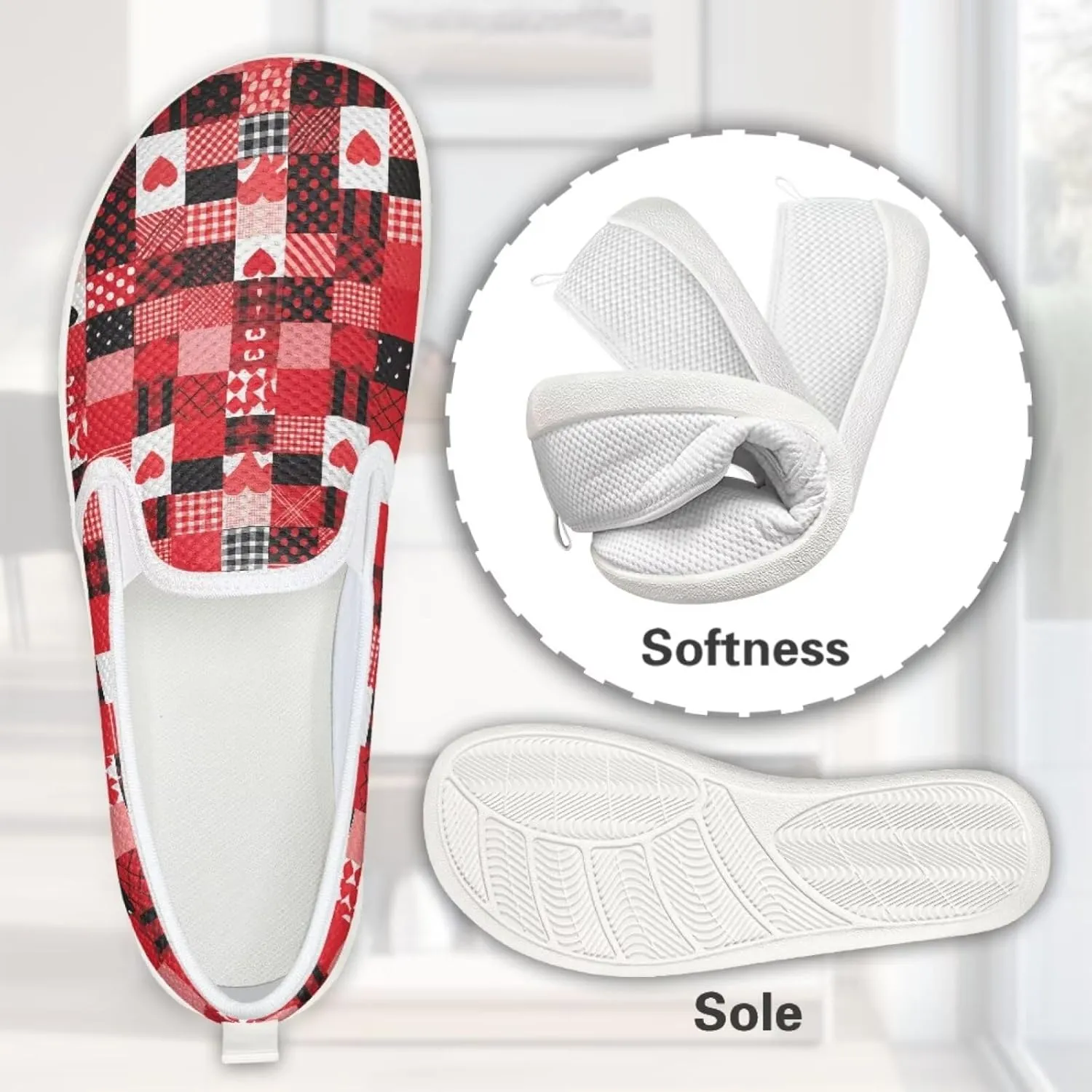 Binienty Women's Mesh Flats Shoes Breathable Slip on Loafers Casual Comfort Walking Driving Shoe