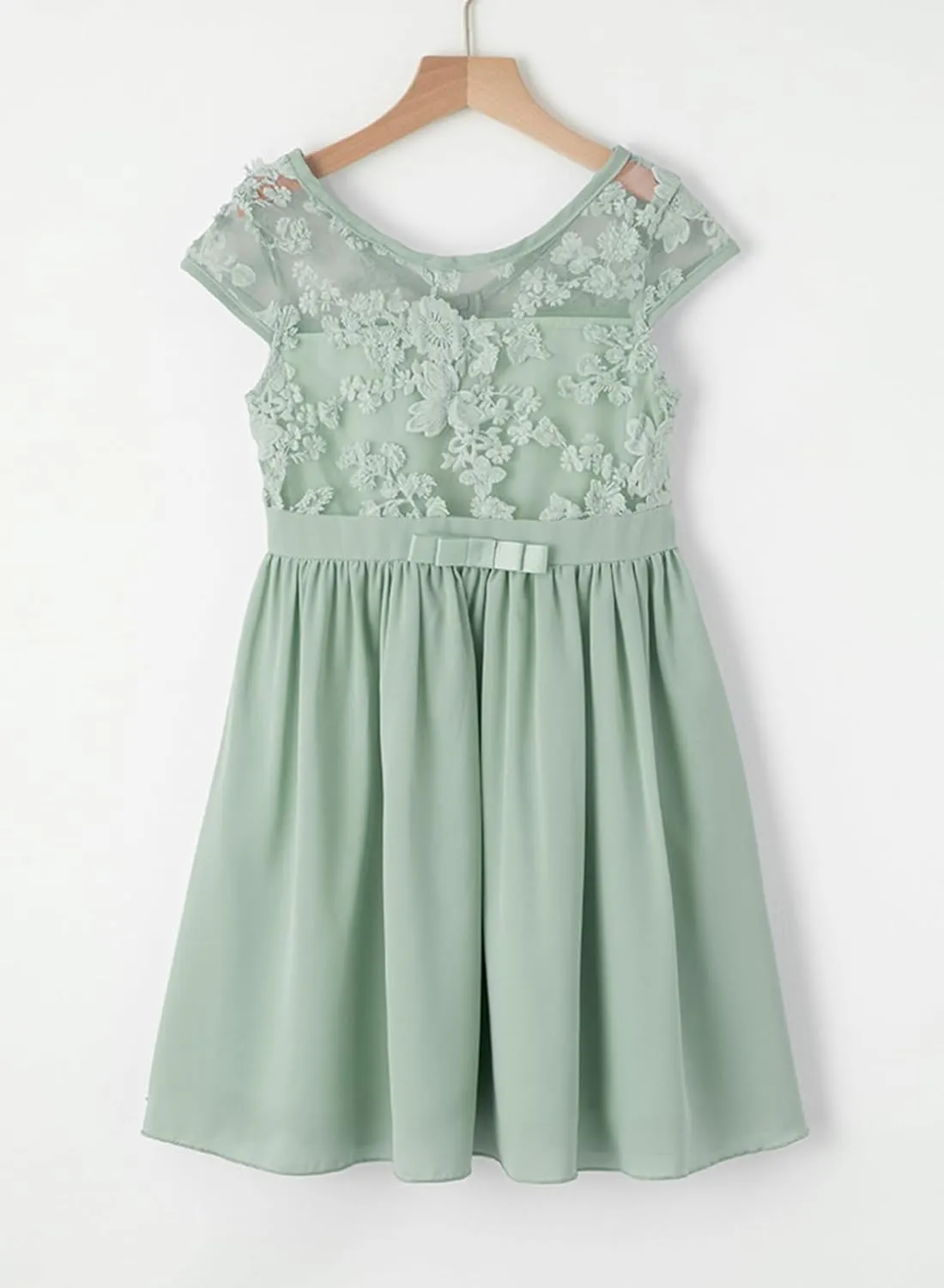 blibean Girls Elegant Lace Mesh Semi Formal Party Dress Size 6-15 Years