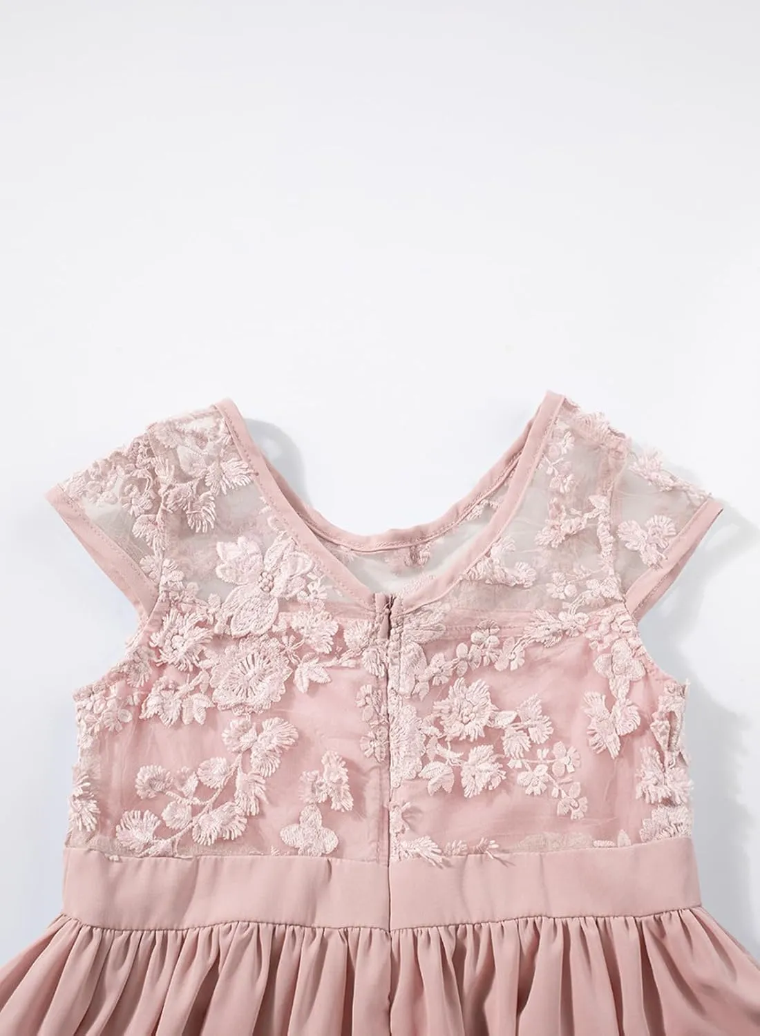 blibean Girls Elegant Lace Mesh Semi Formal Party Dress Size 6-15 Years