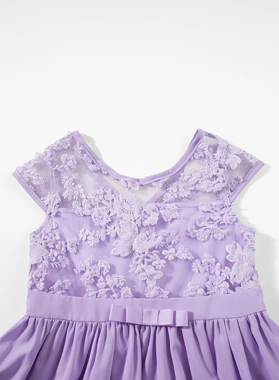 blibean Girls Elegant Lace Mesh Semi Formal Party Dress Size 6-15 Years