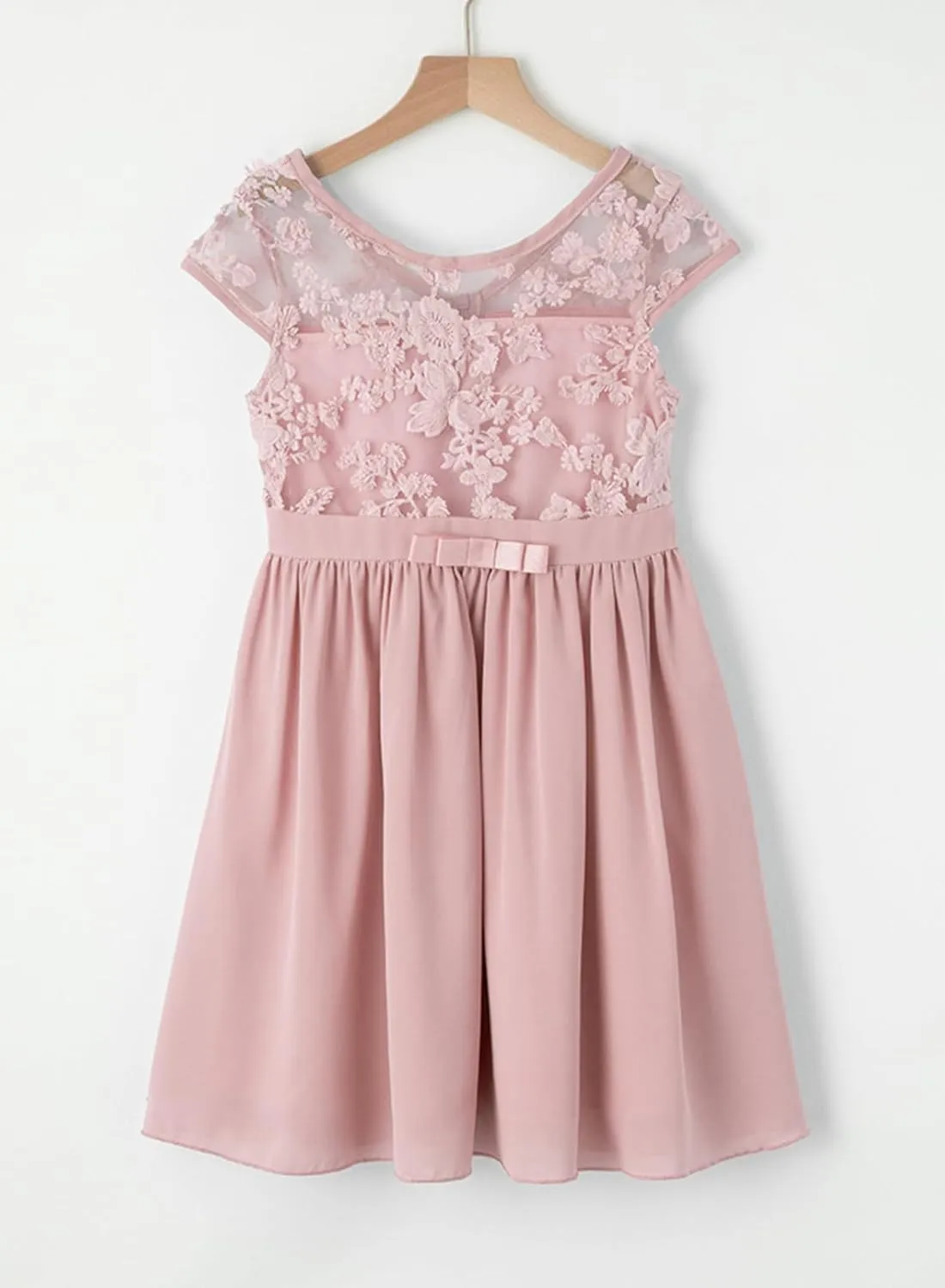 blibean Girls Elegant Lace Mesh Semi Formal Party Dress Size 6-15 Years