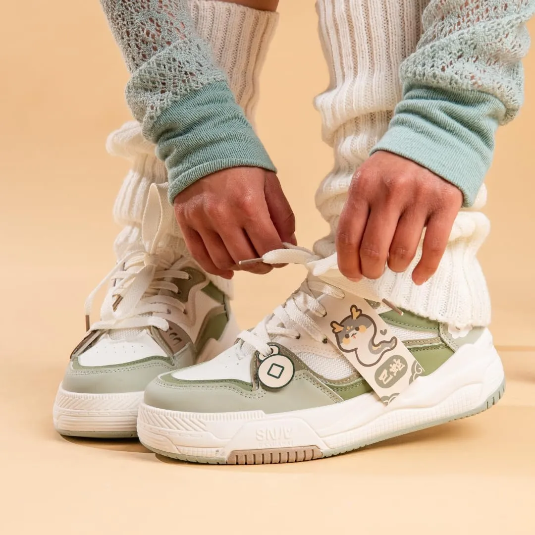 Bobo's House Women's Ultra Cute Sea Snake Chunky Sneakers Unique Aquatic Character Vegan Shoes