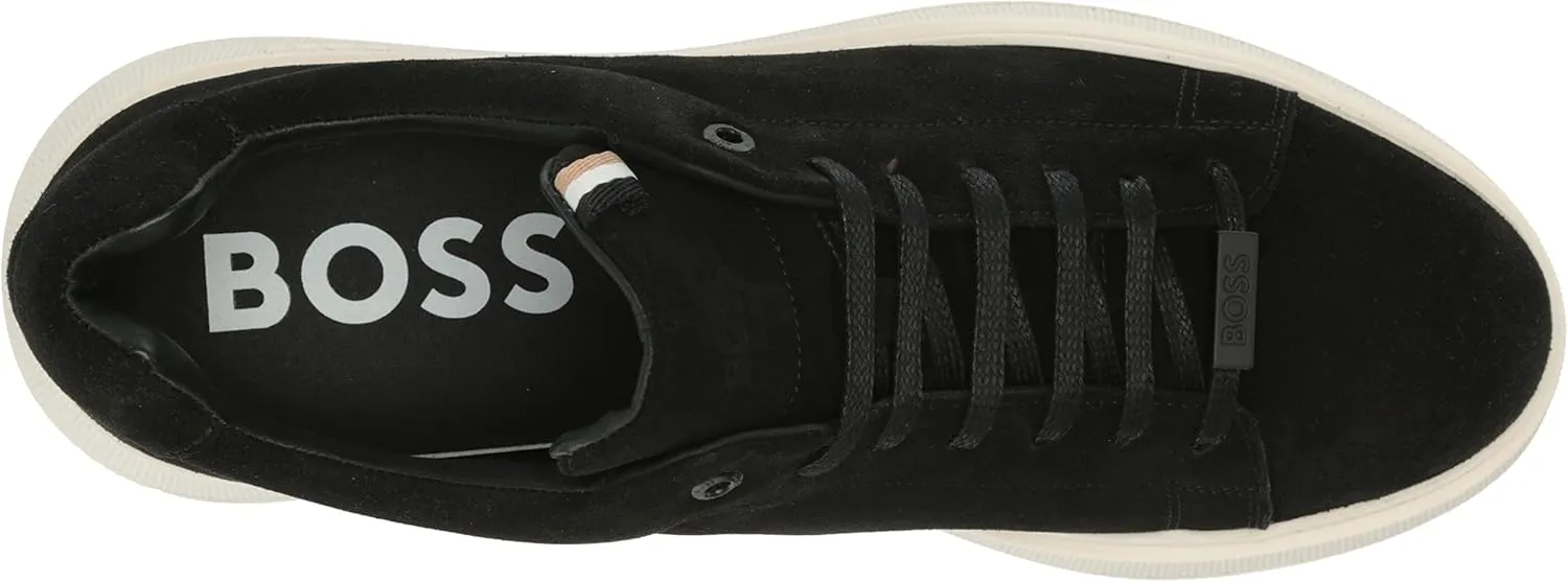 BOSS Men's Suede Sneakers with Rubber Sole