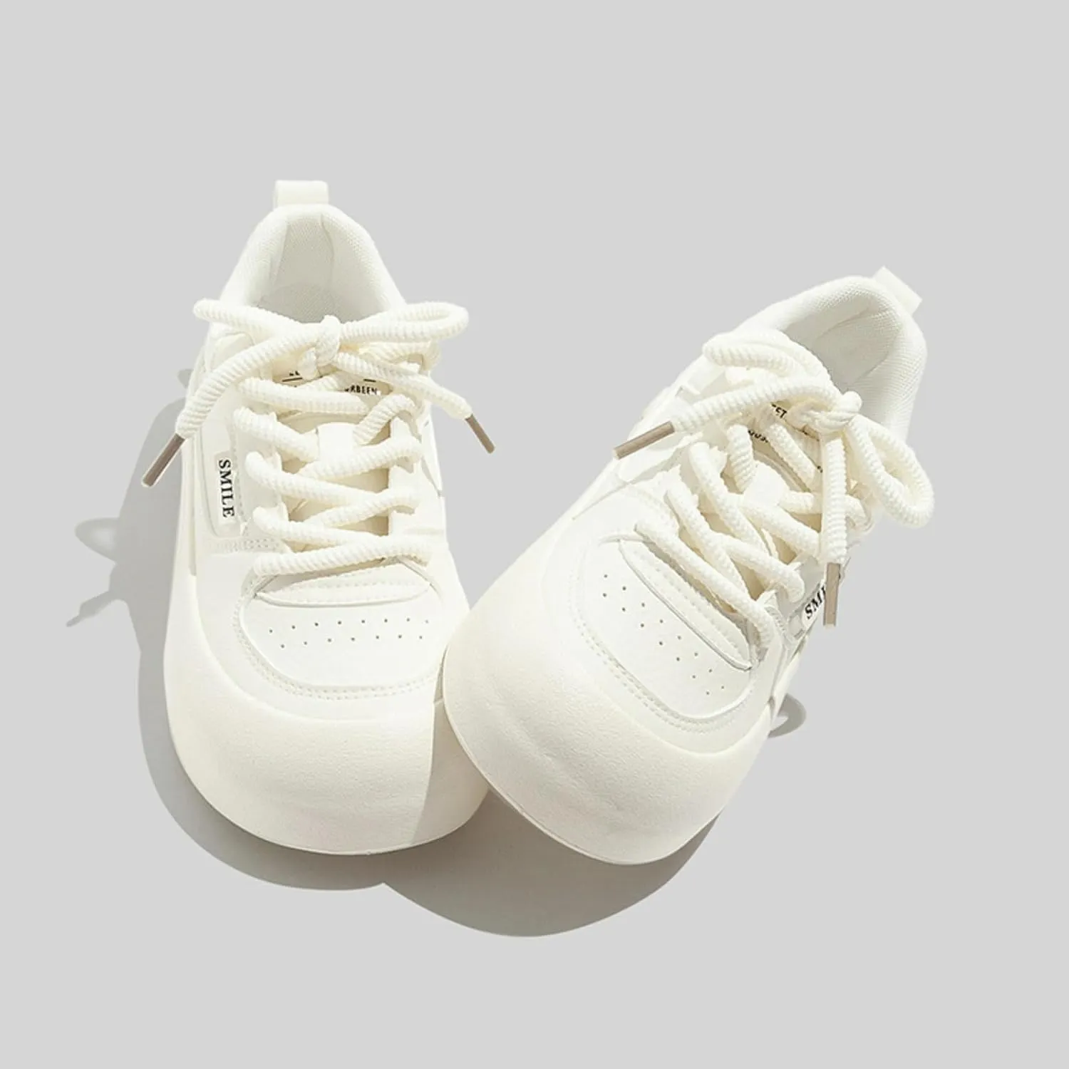 Bowknot Flower Chunky Platform Sneakers Women Cute Y2K Aesthetic 1.4" Height Increase Casual Outfit Spring Summer Walking Shoes