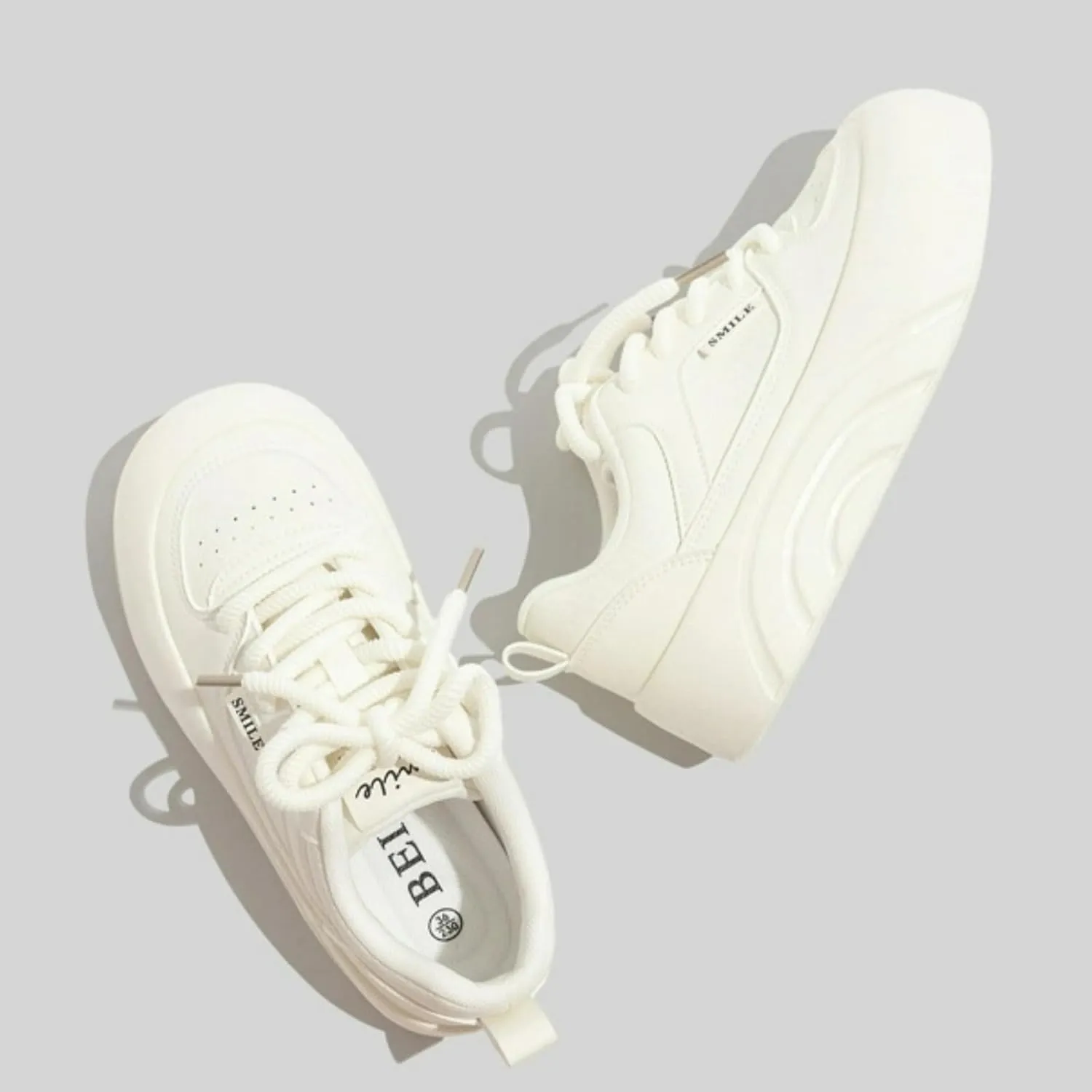 Bowknot Flower Chunky Platform Sneakers Women Cute Y2K Aesthetic 1.4" Height Increase Casual Outfit Spring Summer Walking Shoes