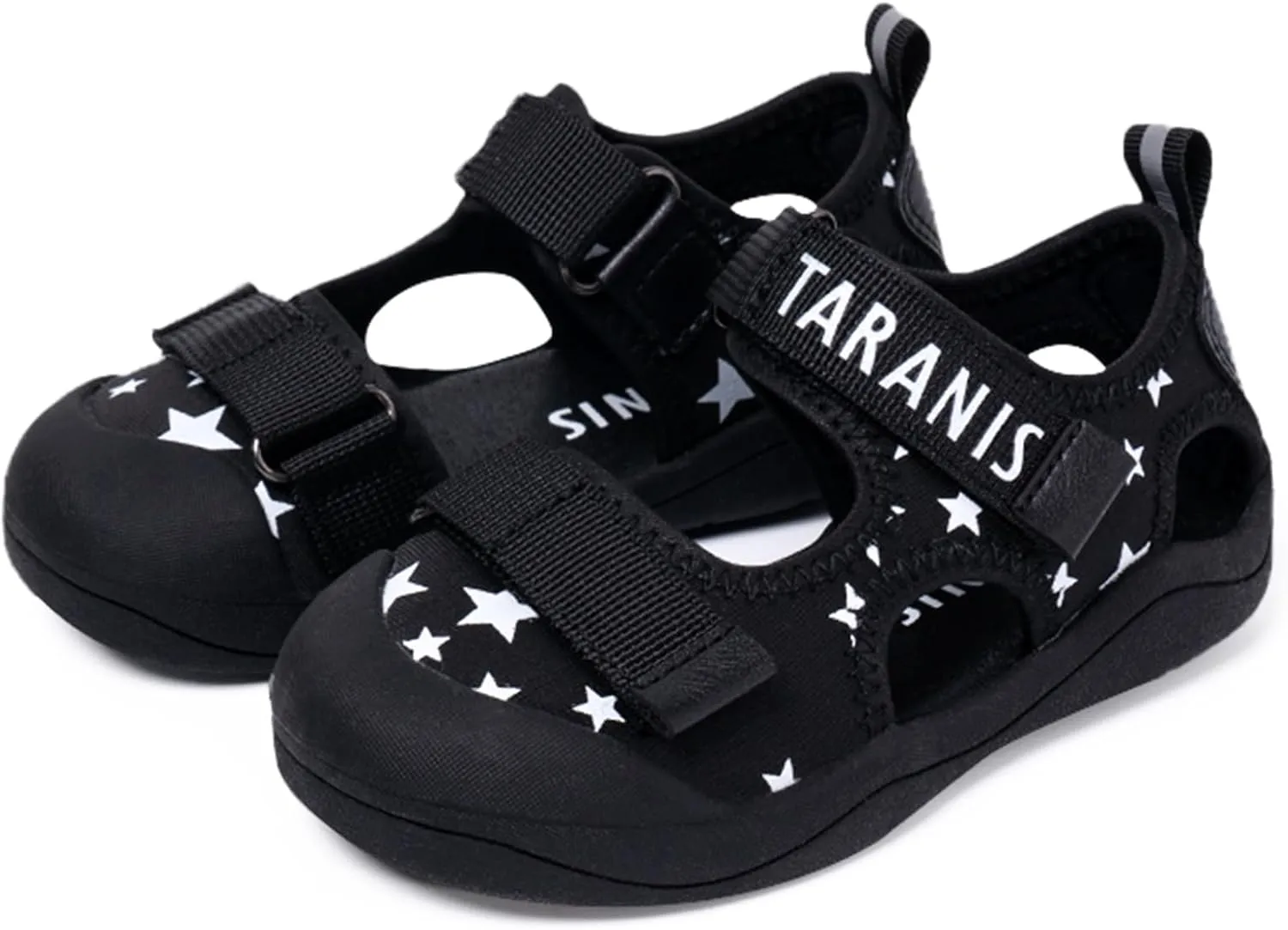 Boy and Girl Toddler Summer Sandals Lightweight Summer Sandals Closed-Toe Stars Shoes with Hook and Loop