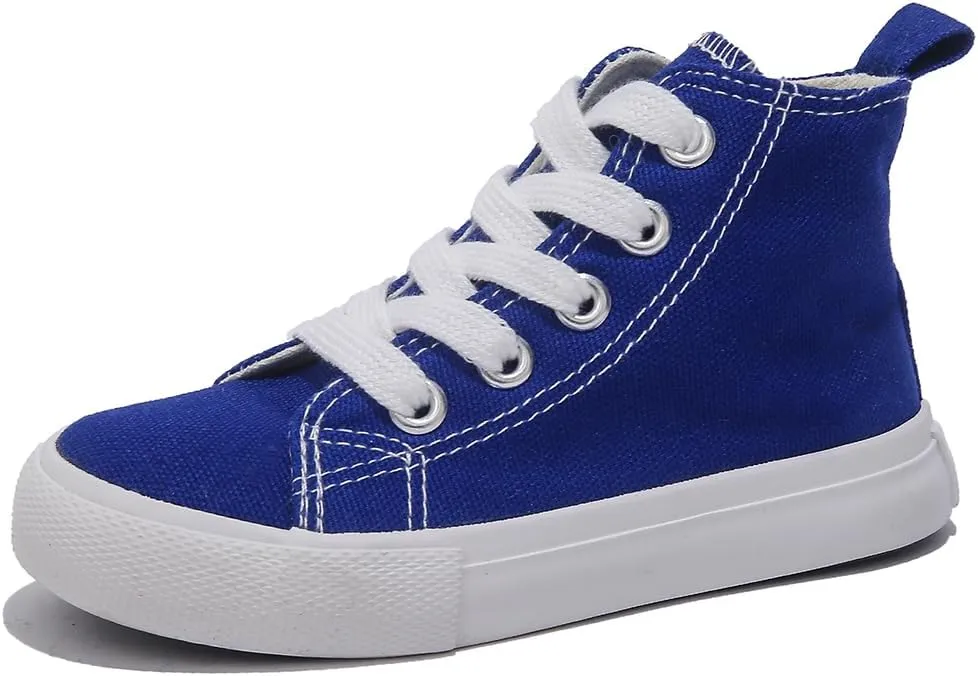 Boys & Girls High Top lace-up Kids' Espadrcanvas Shoes Back-to-School Season Little White Shoes Teen Classic Kids' Sneakers Tennis Shoes Baby Skate Shoes
