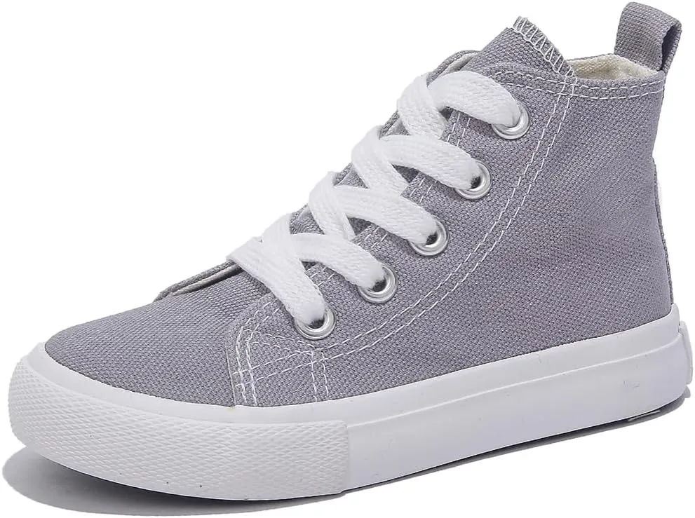 Boys & Girls High Top lace-up Kids' Espadrcanvas Shoes Back-to-School Season Little White Shoes Teen Classic Kids' Sneakers Tennis Shoes Baby Skate Shoes