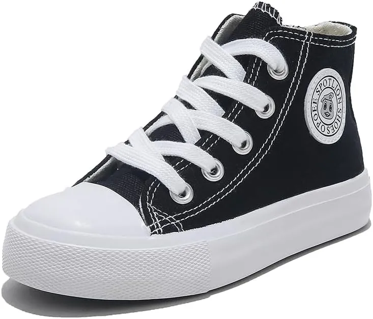 Boys & Girls High Top Zipper Kids' Espadrcanvas Shoes Back-to-School Season Little White Shoes Teen Classic Kids' Sneakers Tennis Shoes Baby Skate Shoes