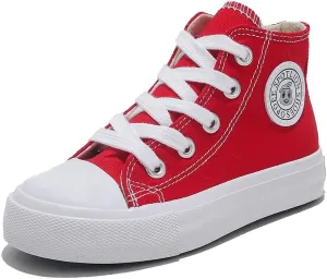 Boys & Girls High Top Zipper Kids' Espadrcanvas Shoes Back-to-School Season Little White Shoes Teen Classic Kids' Sneakers Tennis Shoes Baby Skate Shoes