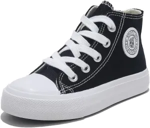 Boys & Girls High Top Zipper Kids' Espadrcanvas Shoes Back-to-School Season Little White Shoes Teen Classic Kids' Sneakers Tennis Shoes Baby Skate Shoes