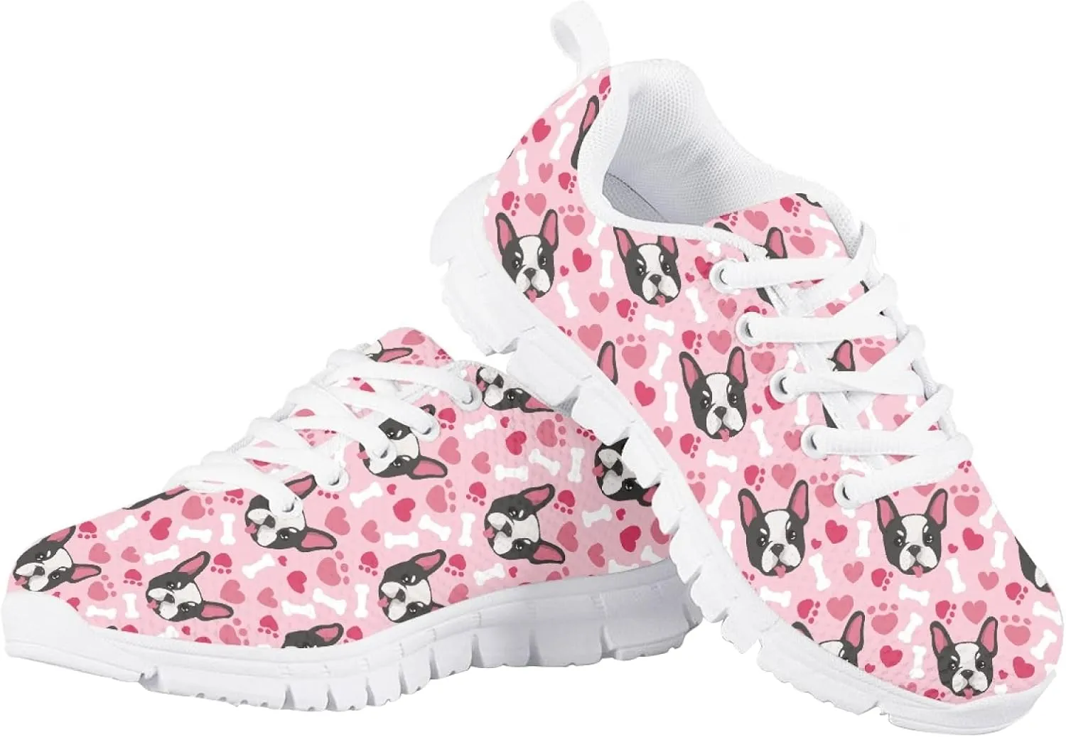 Boys and Girls Cute Cat Dog Print Running Tennis Shoes School Daily Casual Sneakers